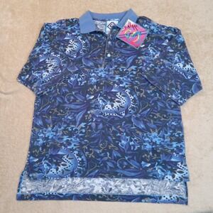 Santana Men's "NWT" Polo‎ Shirt Medium Blue